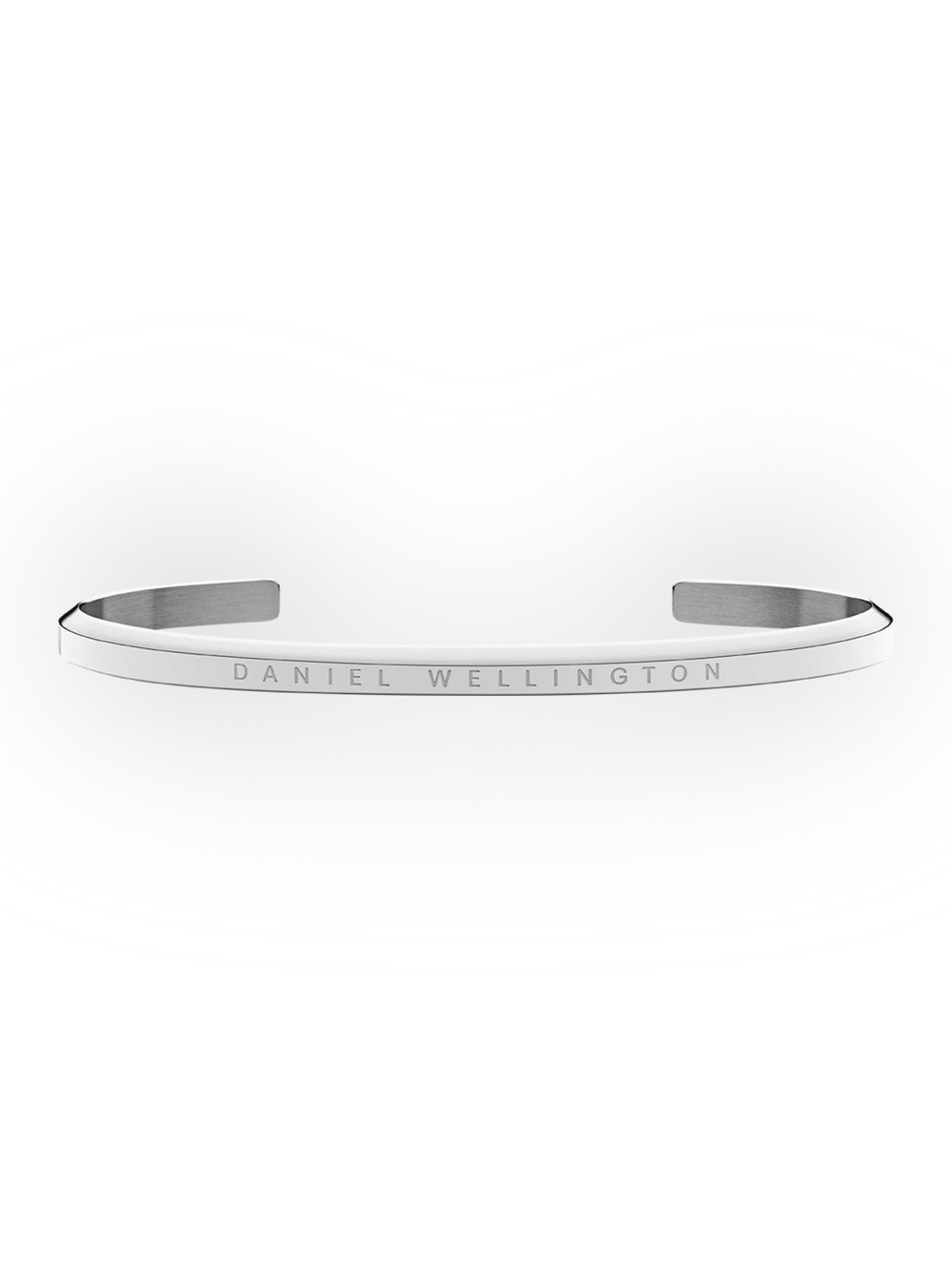 Daniel Wellington Silver Engraved Open Cuff Bracelet